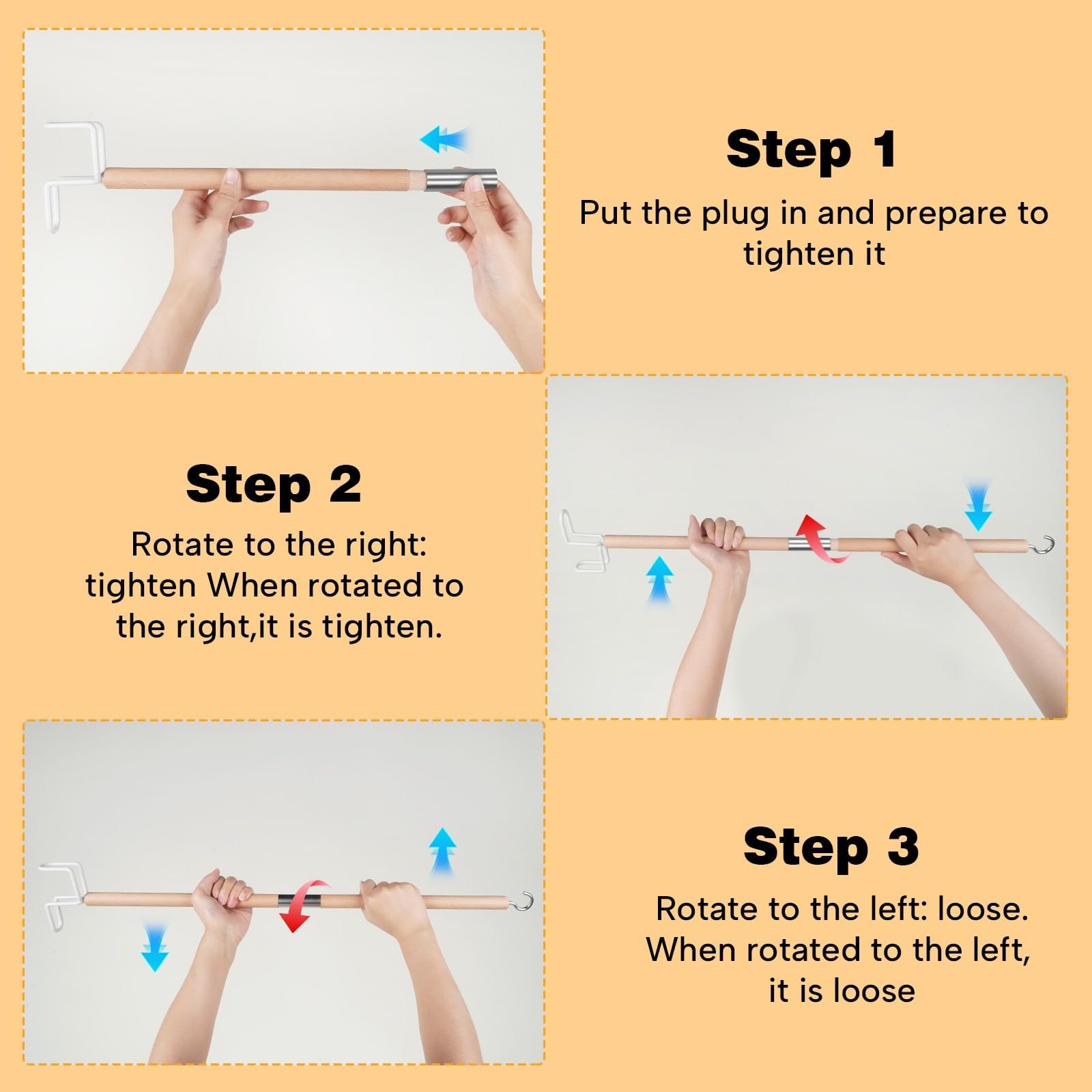 27.2"Dressing Stick,Long Handle Dressing Aid Stick for Elderly and Hip Surgery,Daily Dressing Aid for Pants, Shirts and Sock
