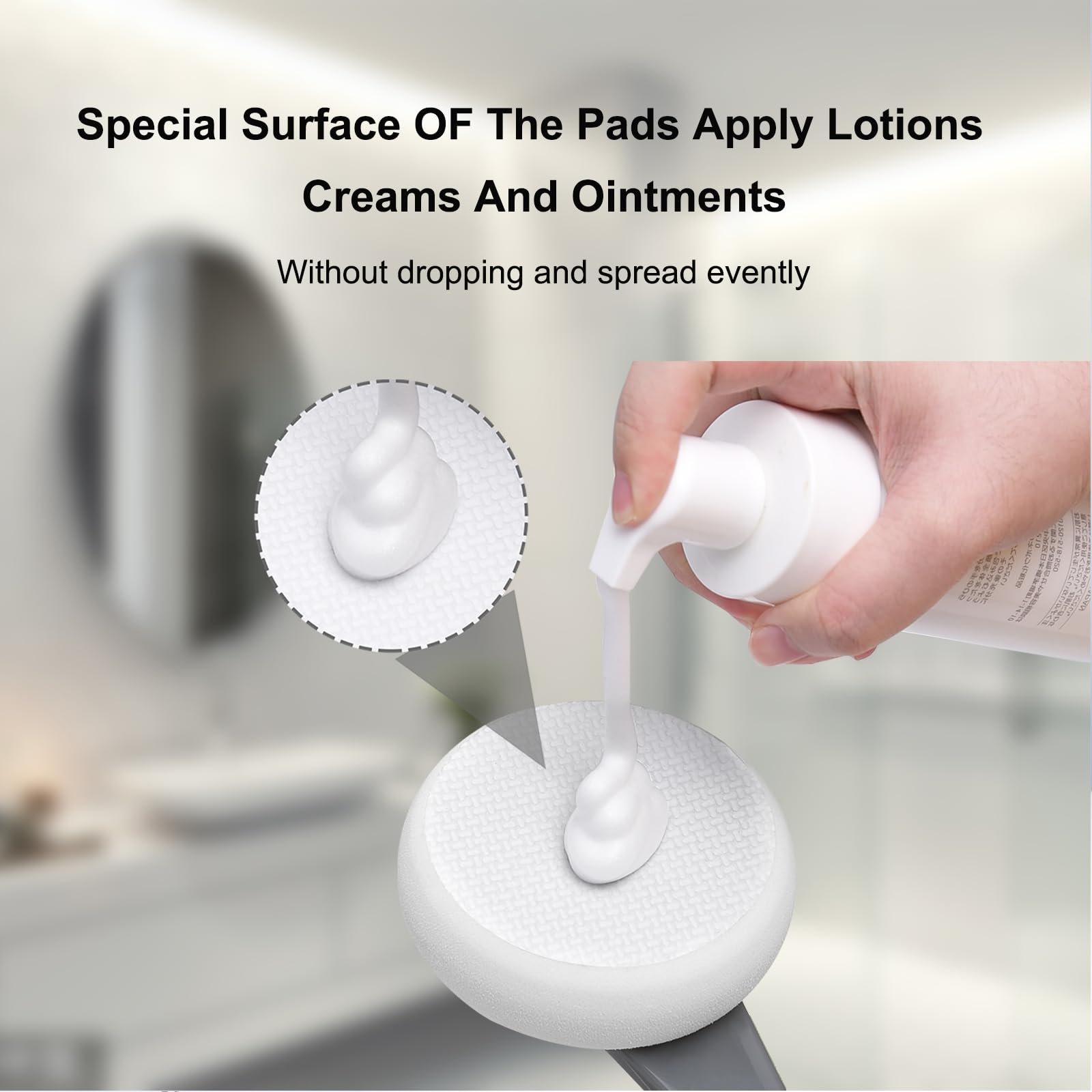 Lotion Applicator for Back,20.5" Long Handle Back Cream Applicator for Kids, Elderly,Women